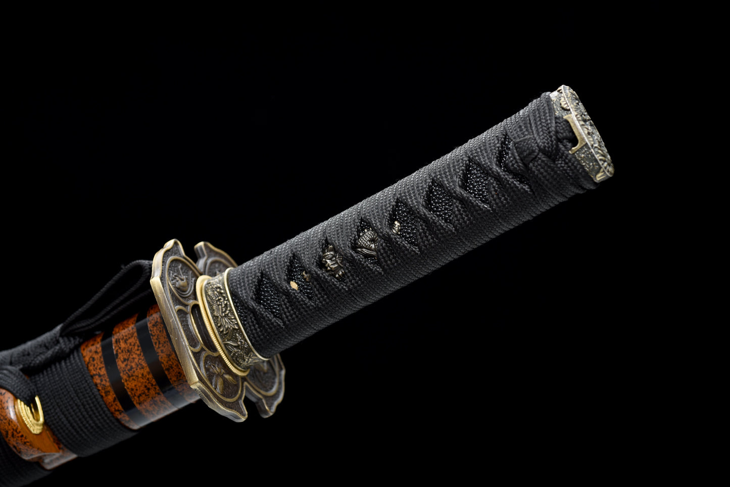 Handmade Full Tang Tanto Sword High manganese Black steel Blade With scabbard - 21 in,Real katana sowrd