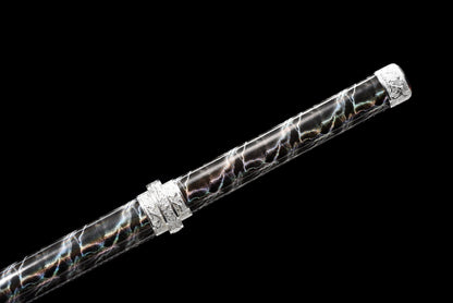 Handmade Ninja Sword High manganese steel Blue  blade full Tang blue Lightning theme sheath - 41 in,Real katana sowrd