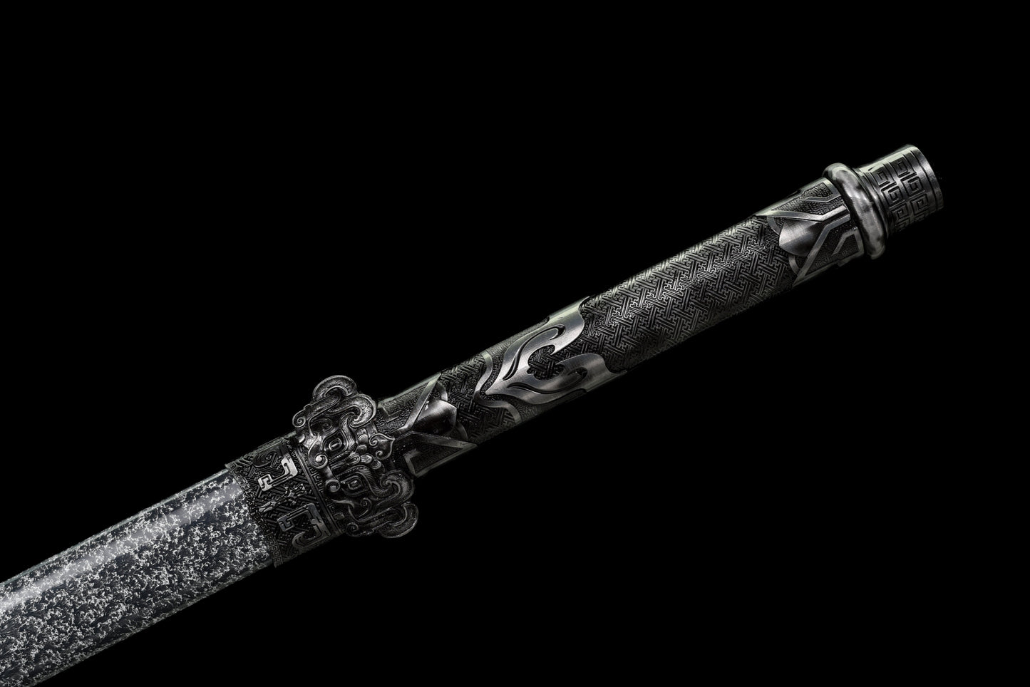 Handmade Ninjato Sword Spring steel steel Full Tang white Scabbard  - 39.7 in,Real katana sowrd