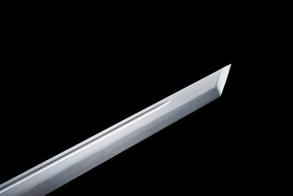 Handmade Ninja Sword High manganese steel blade full Tang Gold leather sheath - 42 in,Real katana sowrd