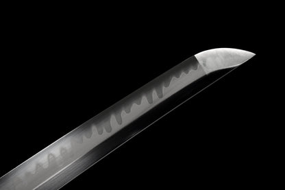 Handmade Full Tang Wakizashi Sword T10 Carbon Steel With Clay Tempered Blade - 31 in,Real katana sowrd