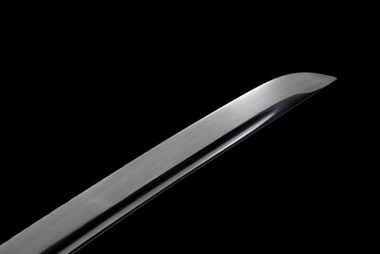 Handmade Wakizashi Sword High manganese steel With Black leather Scabbard - 31 in,Real katana sowrd