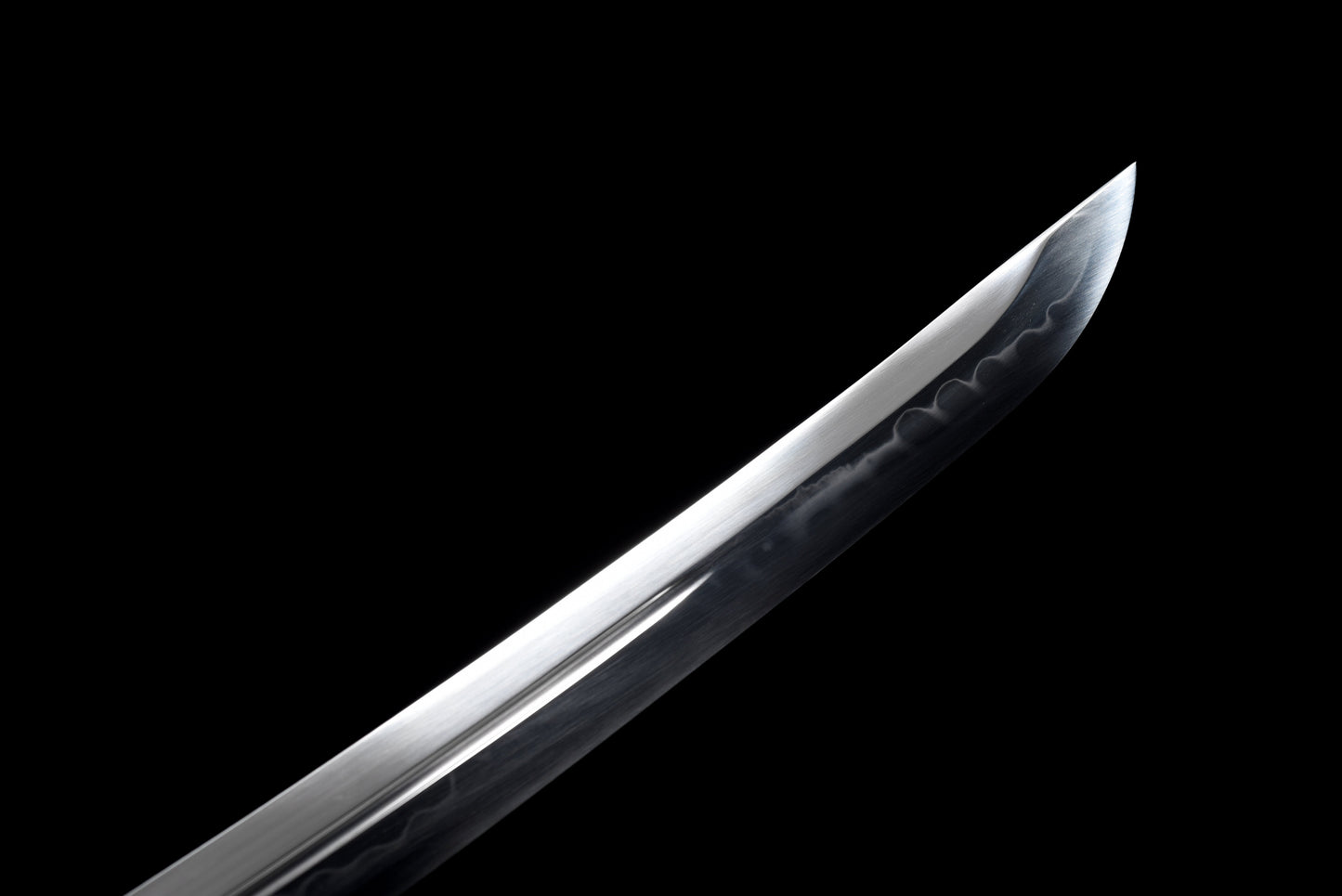 Handmade Full Tang Wakizashi Sword T10 Carbon Steel Clay Tempered Blade Blue spotted scabbard - 31 in,Real katana sowrd