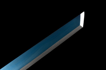Handmade Ninja Sword High manganese steel Blue  blade full Tang blue printed sheath - 41 in,Real katana sowrd