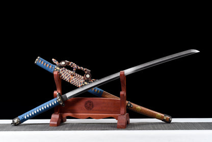 Handmade Full Tang Damascus Steel Full Tang Blade With Real Hamon TACHI SWORDS 41 Inches,Real katana sowrd