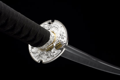 Handmade Full Tang Damascus steel Full Tang Blade With TACHI SWORDS 41 Inches,Real katana sowrd