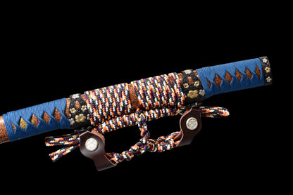 Handmade Full Tang Damascus Steel Full Tang Blade With Real Hamon TACHI SWORDS 41 Inches,Real katana sowrd