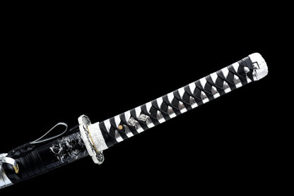 Handmade Full Tang Katana 1095 High-carbon steel Black Blade ,Real katana sowrd