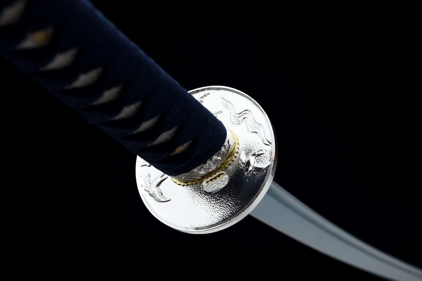 Handmade Full Tang Katana 1095 High carbon steel Blue Blade ,Real katana sowrd