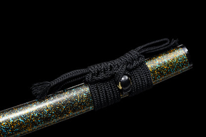 Handmade Full Tang Katana 1060 high carbon steel Black blade ,Real katana sowrd