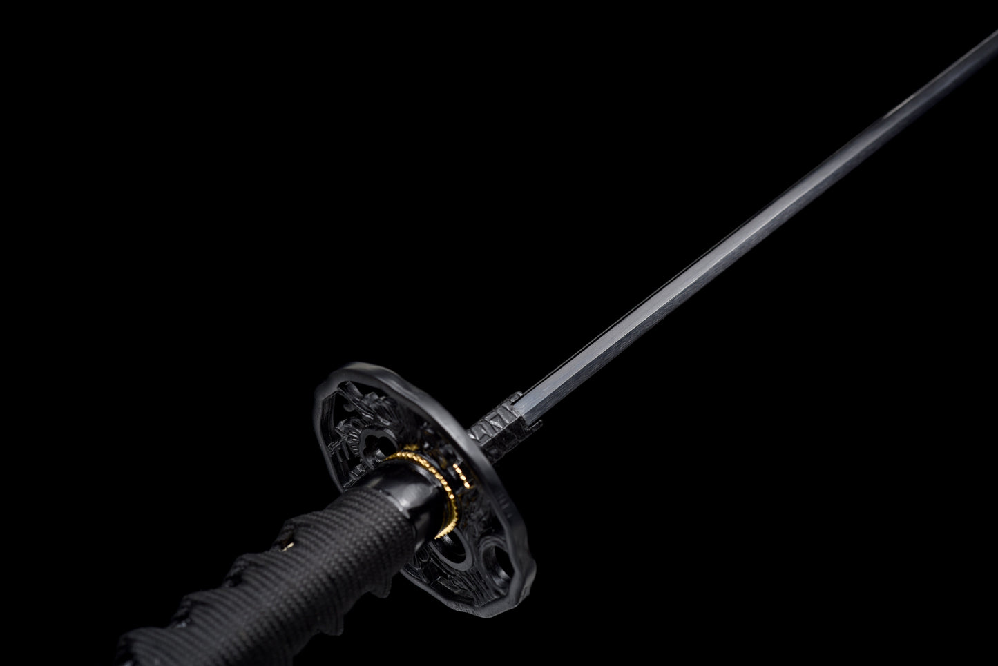 Handmade Full Tang Katana 1060 high carbon steel Black blade ,Real katana sowrd