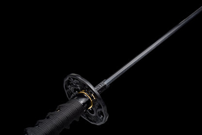 Handmade Full Tang Katana 1060 high carbon steel Black blade ,Real katana sowrd