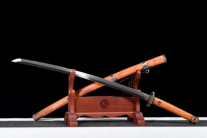 Handmade Full Tang T10 Carbon Steel Full Tang Blade with Real Hamon TACHI SWORDS  41 inches,Real katana sowrd