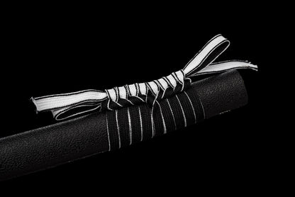 Handmade Full Tang Katana 1095 High carbon steel Red Blade Black Scabbard ,Real katana sowrd