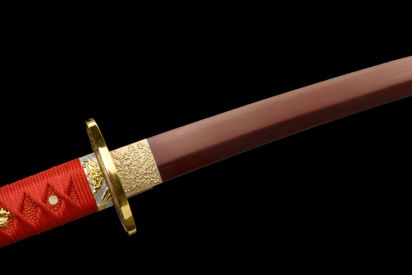 Handmade Full Tang Katana 1095 High carbon steel Red Blade ,Real katana sowrd