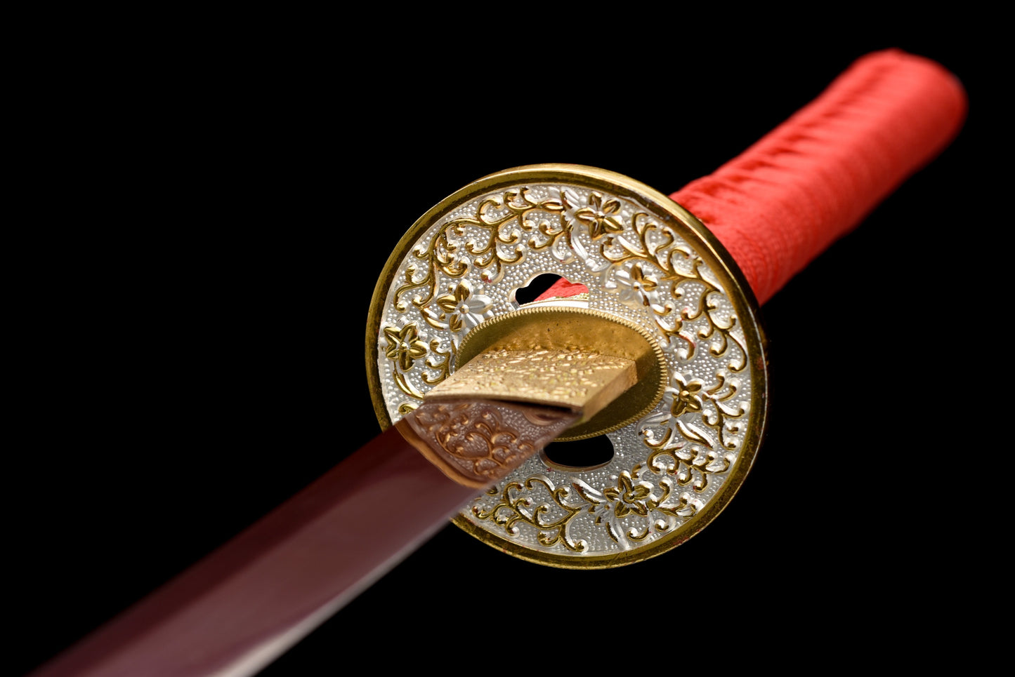 Handmade Full Tang Katana 1095 High carbon steel Red Blade ,Real katana sowrd