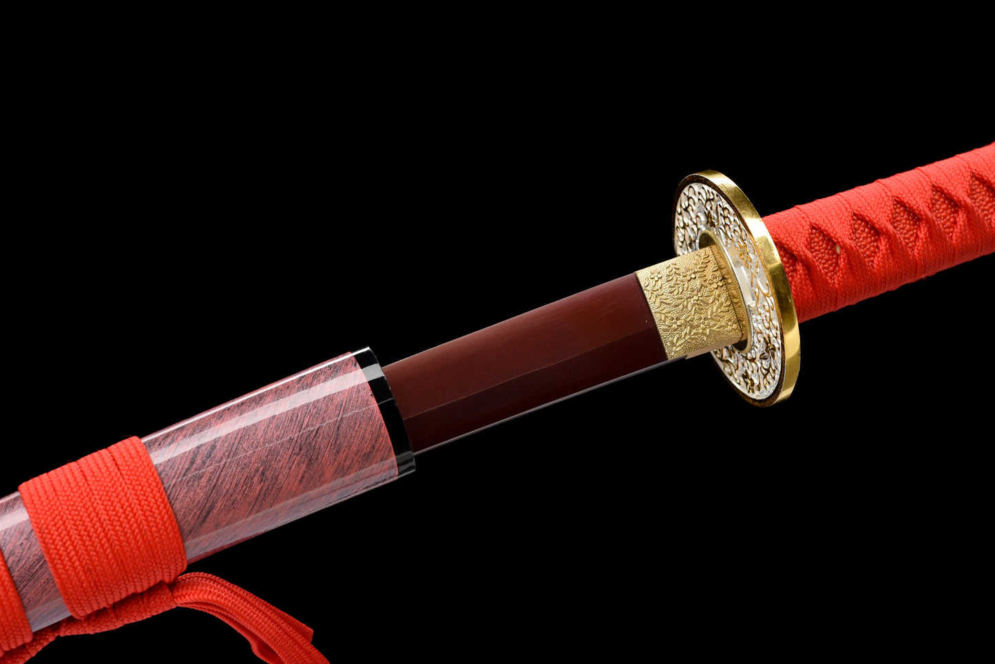Handmade Full Tang Katana 1095 High carbon steel Red Blade ,Real katana sowrd