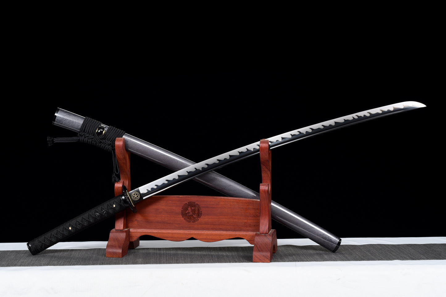 Handmade Full Tang Katana 1095High-carbon steel Black Blade ,Real katana sowrd