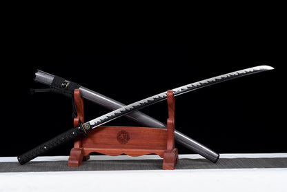 Handmade Full Tang Katana 1095High-carbon steel Black Blade ,Real katana sowrd
