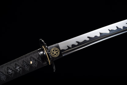 Handmade Full Tang Katana 1095High-carbon steel Black Blade ,Real katana sowrd