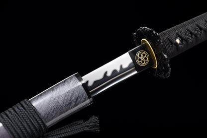 Handmade Full Tang Katana 1095High-carbon steel Black Blade ,Real katana sowrd