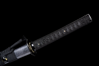 Handmade Full Tang Katana 1095High-carbon steel Black Blade ,Real katana sowrd