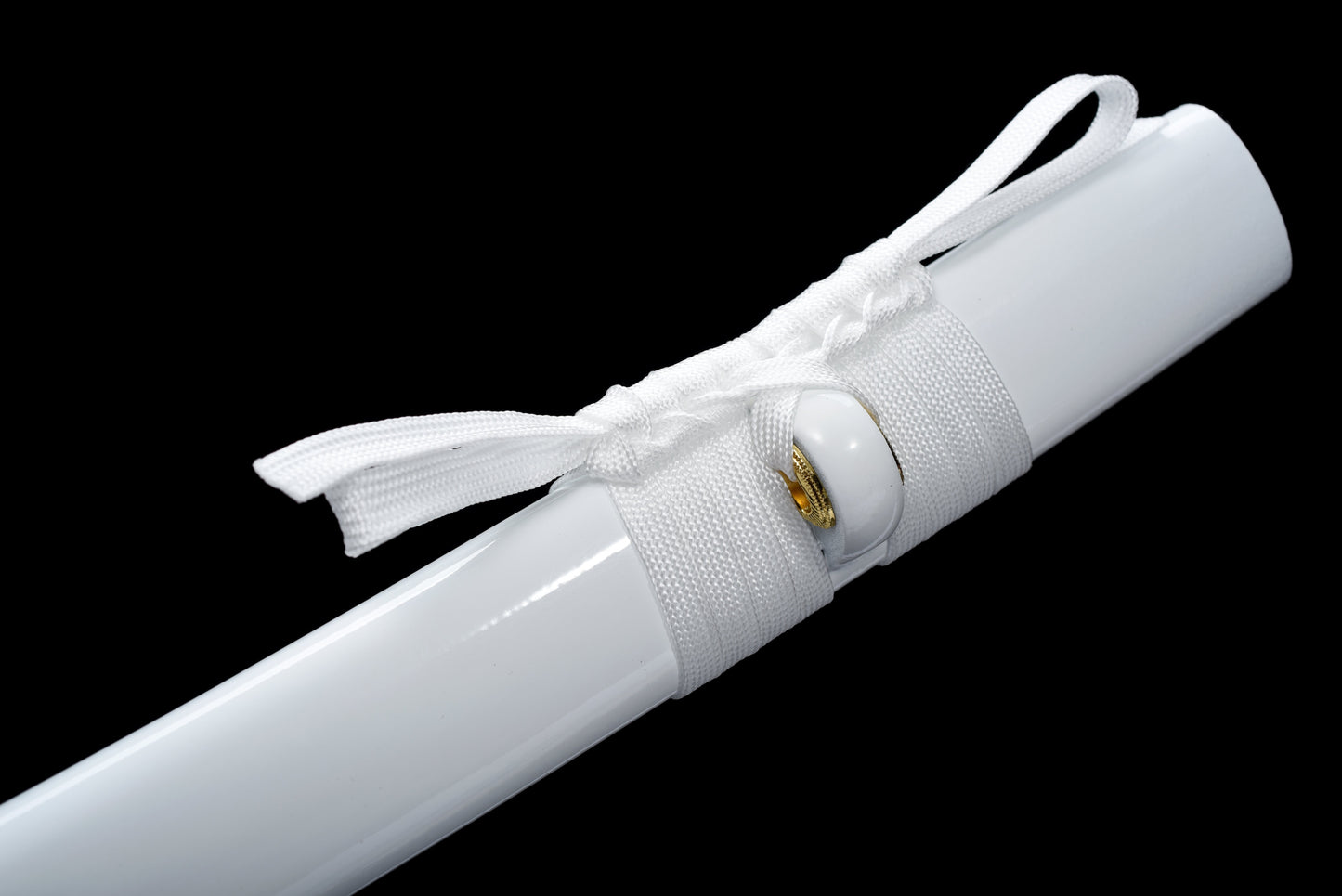 Handmade Full Tang Katana 1045 carbon steel white Scabbard ,Real katana sowrd