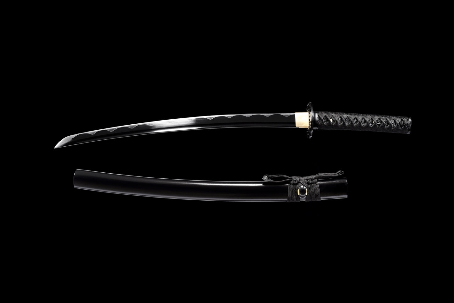 Handmade 9260 spring steel entry katana full Tang Black katana,Real katana sowrd