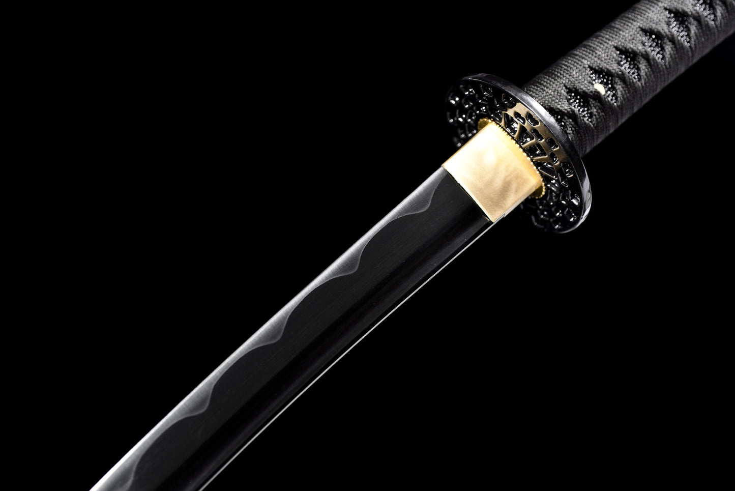 Handmade 9260 spring steel entry katana full Tang Black katana,Real katana sowrd