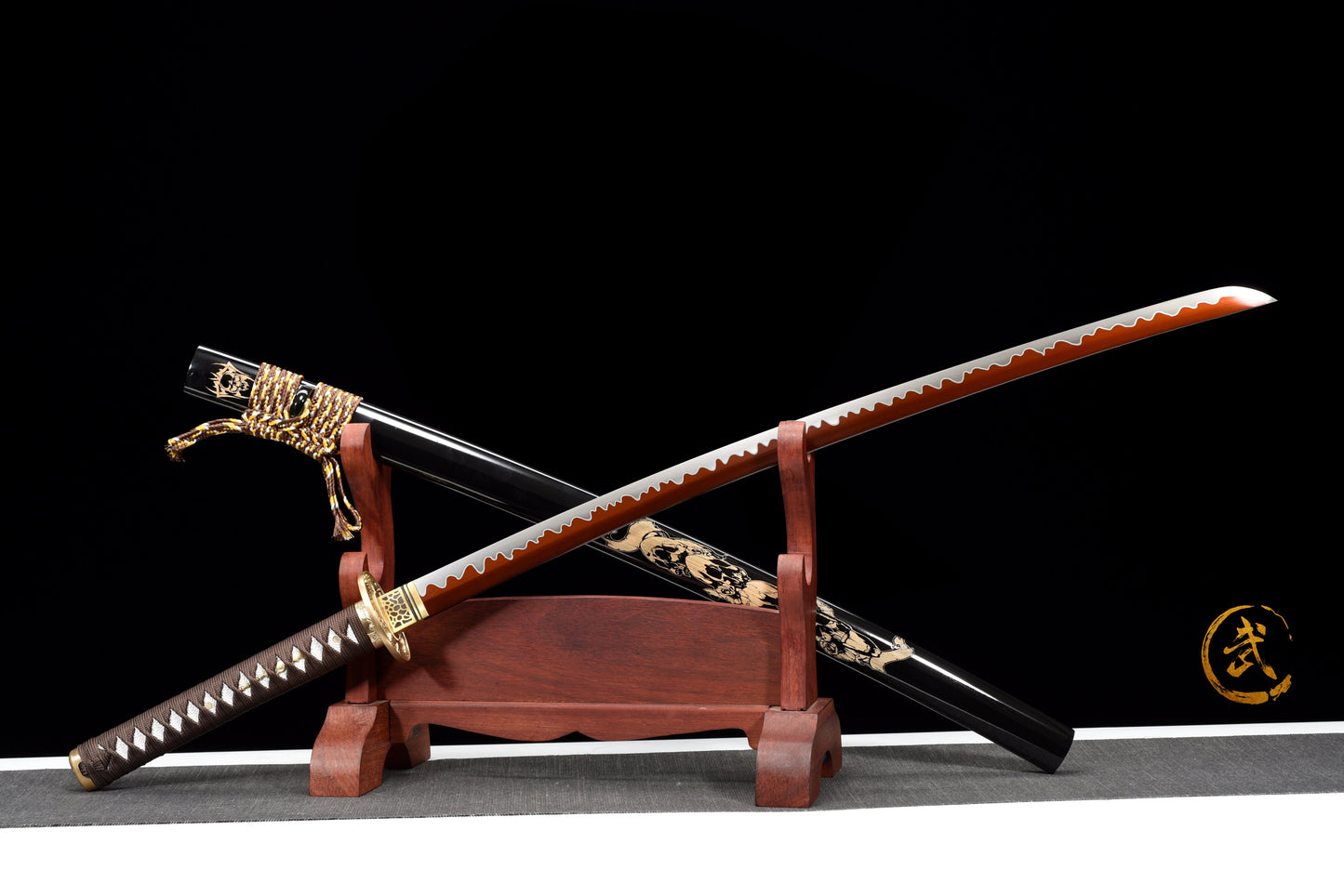 Handmade Full Tang Katana 1095 High-carbon steel RED Blade ,Real katana sowrd