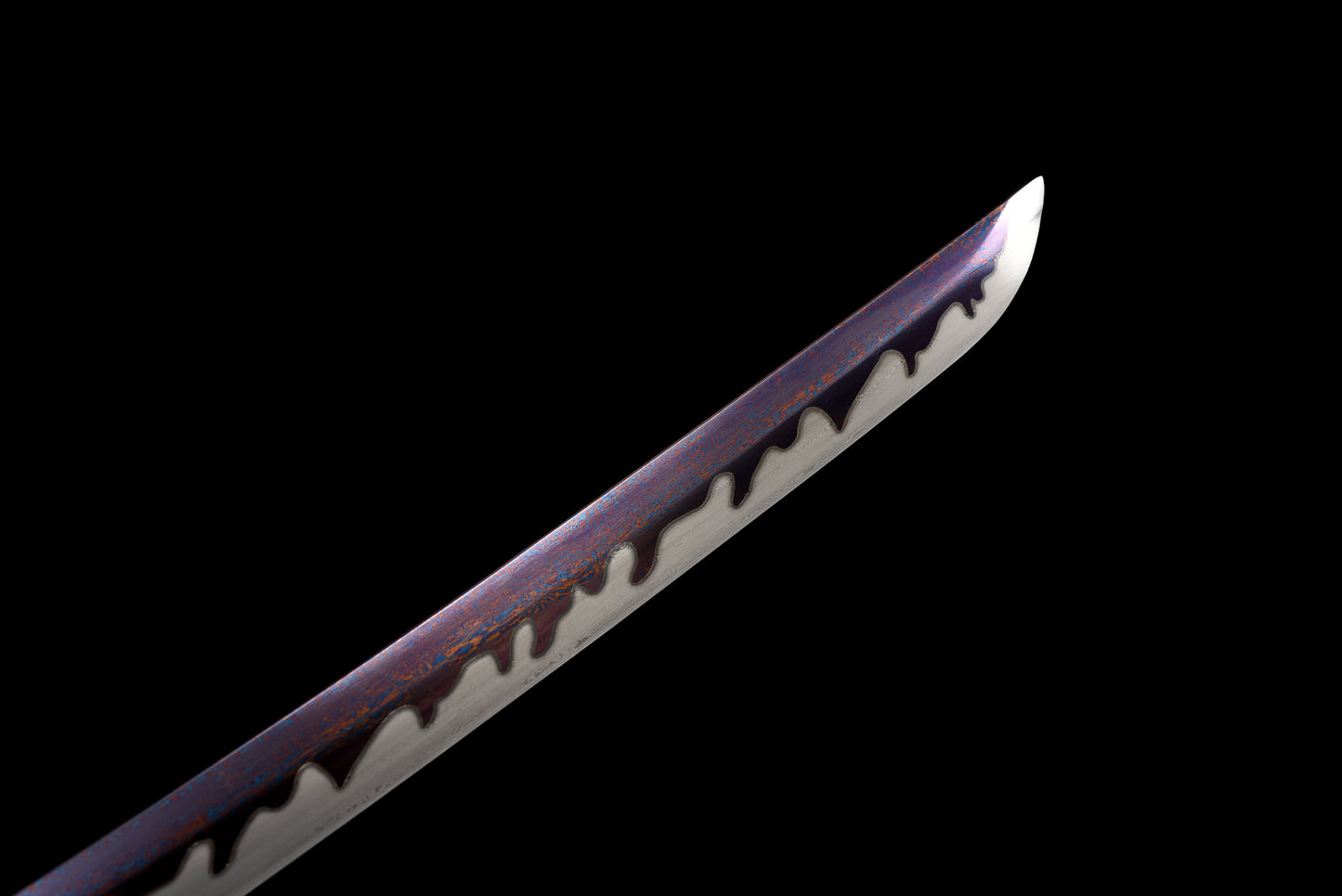 Handmade full tang Katana Damascus steel BLUE Blade ,Real katana sowrd