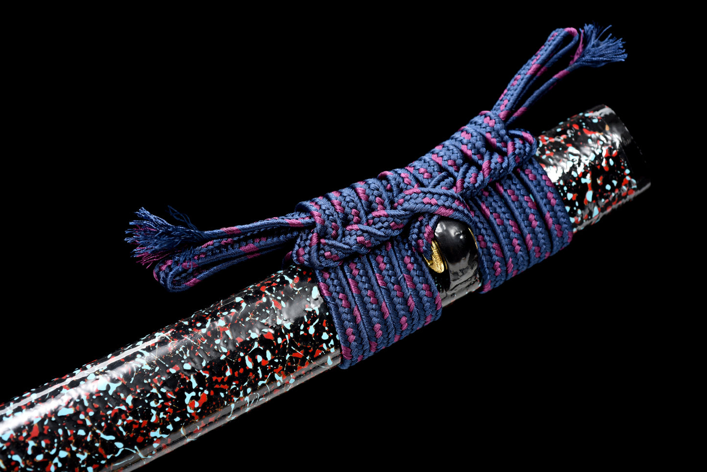 Handmade full tang Katana Damascus steel BLUE Blade ,Real katana sowrd