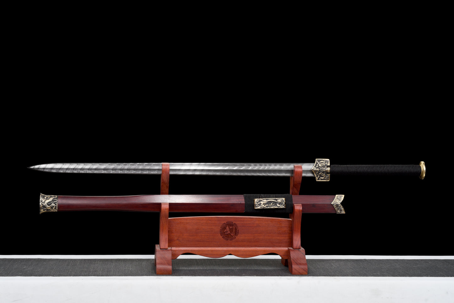 Chinese Swords,Han sword（汉剑）,Damascus style, Twist the lines