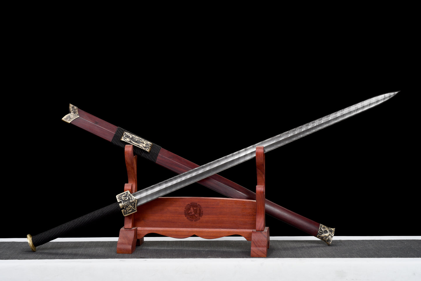 Chinese Swords,Han sword（汉剑）,Damascus style, Twist the lines