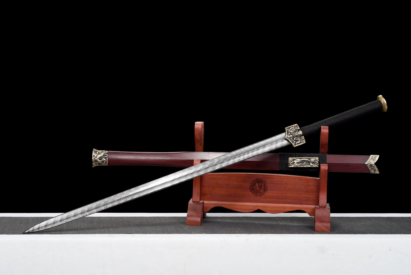 Chinese Swords,Han sword（汉剑）,Damascus style, Twist the lines
