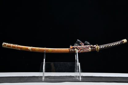 Handmade Long 41-Inch Three-Piece Forged Steel Tachi Samurai Sword — Oda Nobunaga Tachi (Deluxe Edition)