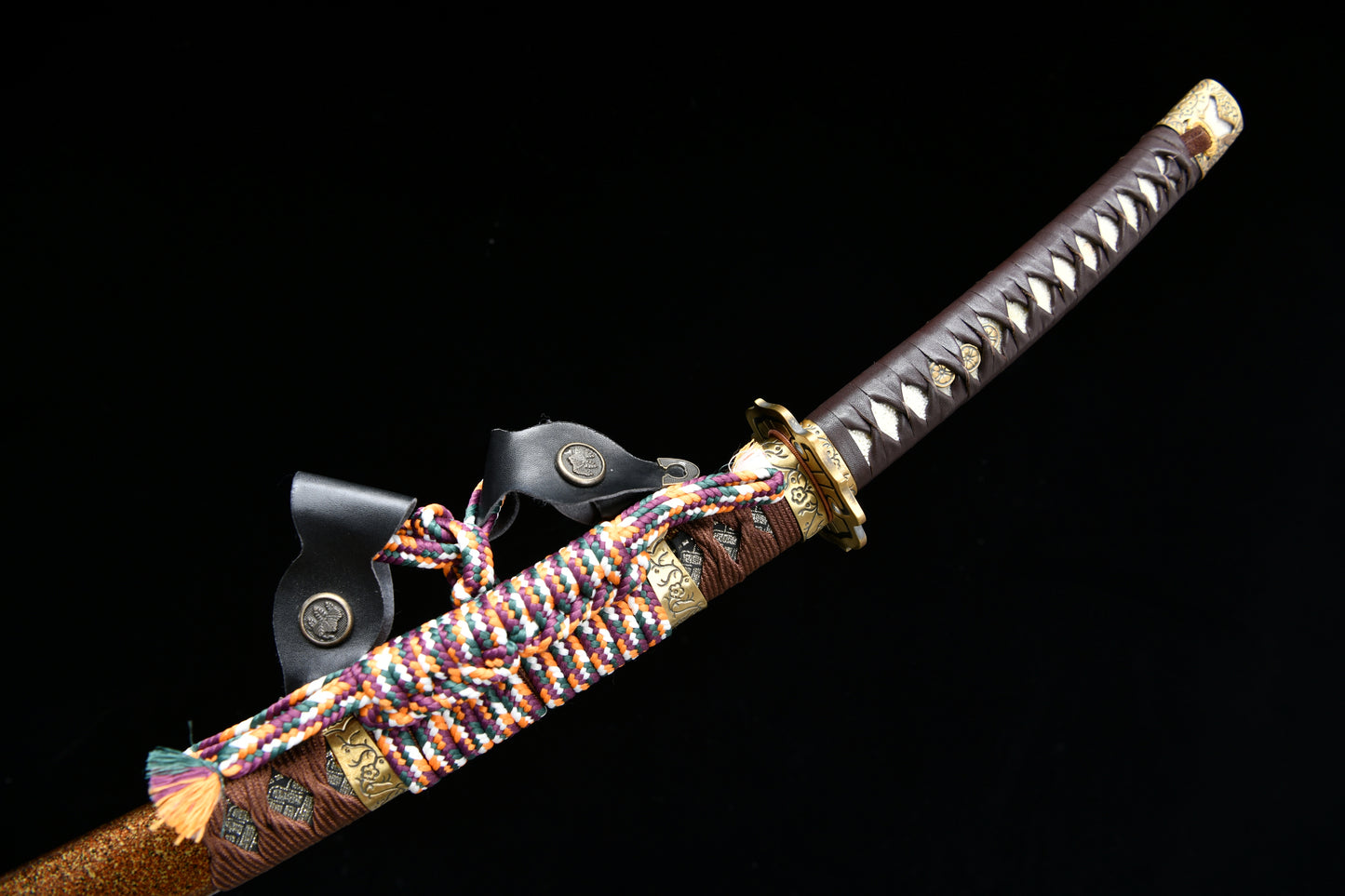 Handmade Long 41-Inch Three-Piece Forged Steel Tachi Samurai Sword — Oda Nobunaga Tachi (Deluxe Edition)