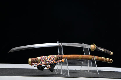 Handmade Long 41-Inch Three-Piece Forged Steel Tachi Samurai Sword — Oda Nobunaga Tachi (Deluxe Edition)