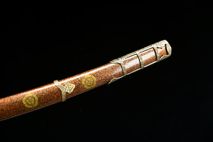 Handmade Long 41-Inch Three-Piece Forged Steel Tachi Samurai Sword — Oda Nobunaga Tachi (Deluxe Edition)