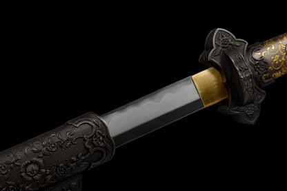 Chinese sword-Tang knife(唐刀)Damascus craftsmanship,True Harmon