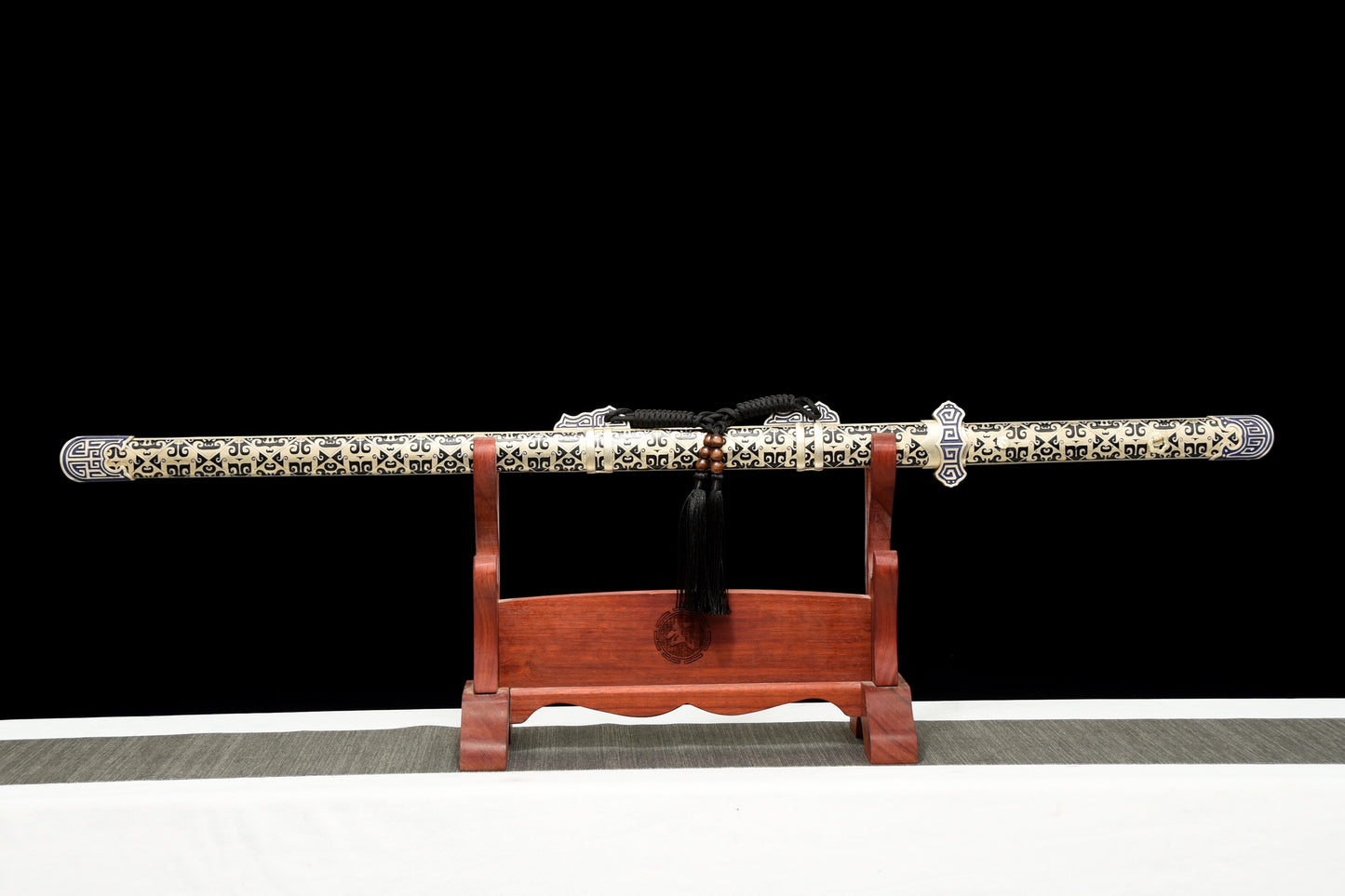 Chinese sword-Tang sword(唐剑),Damascus craftsmanship, baked blue blade