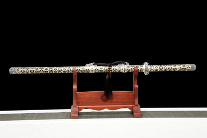 Chinese sword-Tang sword(唐剑),Damascus craftsmanship, baked blue blade