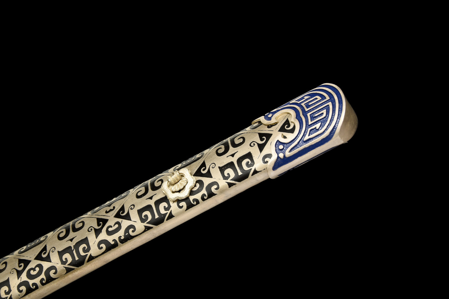 Chinese sword-Tang sword(唐剑),Damascus craftsmanship, baked blue blade