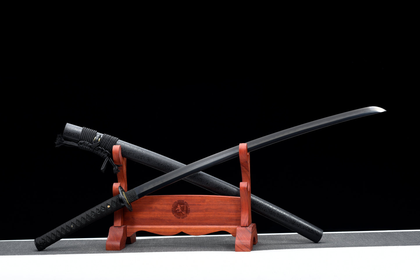 Handmade Full Tang Katana 1095 High carbon steel Black Blade ,Real katana sowrd