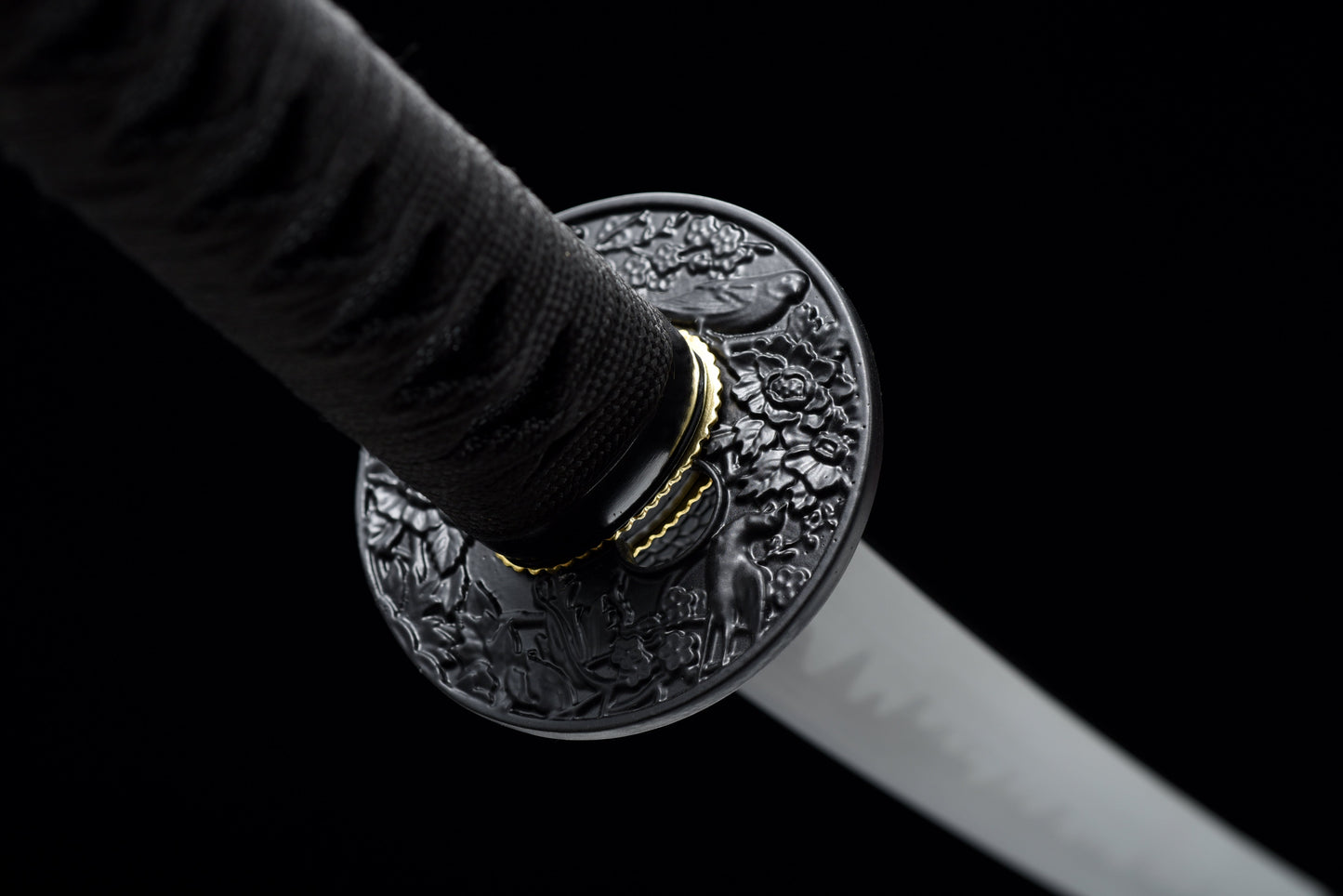 Handmade Full Tang Katana 1095 High carbon steel Black Blade ,Real katana sowrd