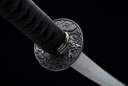 Handmade Full Tang Katana 1095 High carbon steel Black Blade ,Real katana sowrd