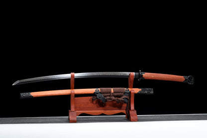 Handmade Full Tang T10 Carbon Steel Full Tang Blade with Real Hamon TACHI SWORDS  41 inches,Real katana sowrd