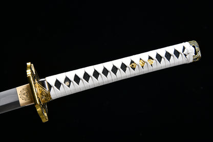 Handmade Anime Game Merchandise Long 41-inch T10 Steel Burnt Blade Samurai Sword — Devil May Cry 5 Yamata Demon Sword (Polished Gray Edition)