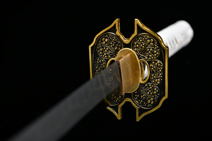 Handmade Anime Game Merchandise Long 41-inch T10 Steel Burnt Blade Samurai Sword — Devil May Cry 5 Yamata Demon Sword (Polished Gray Edition)