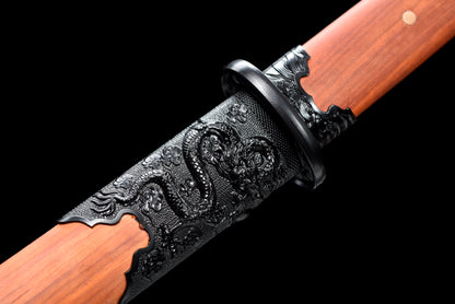 Handmade Full Tang T10 Carbon Steel Full Tang Blade with Real Hamon TACHI SWORDS  41 inches,Real katana sowrd
